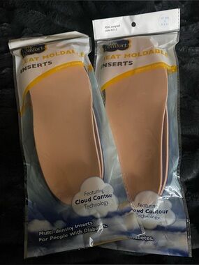 Dr.Comfort Heat Moldable Foot Inserts Diabetic Health Mens Size 9.5 / 11 Cloud